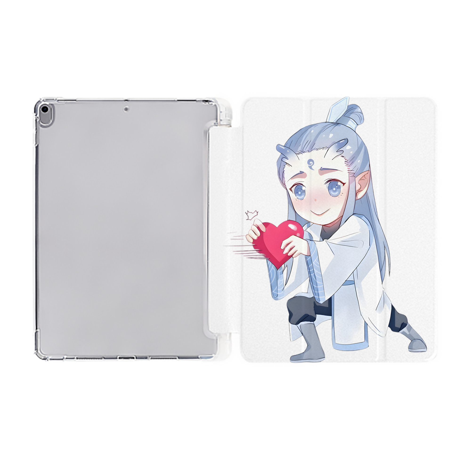 （画像用） Ne Zha 2 ナタ 魔童の大暴れ IPad ケース ペン収納付き 三つ折りスタンド PUレザー×シリコン 対応機種9.5/10.5/10.9インチ